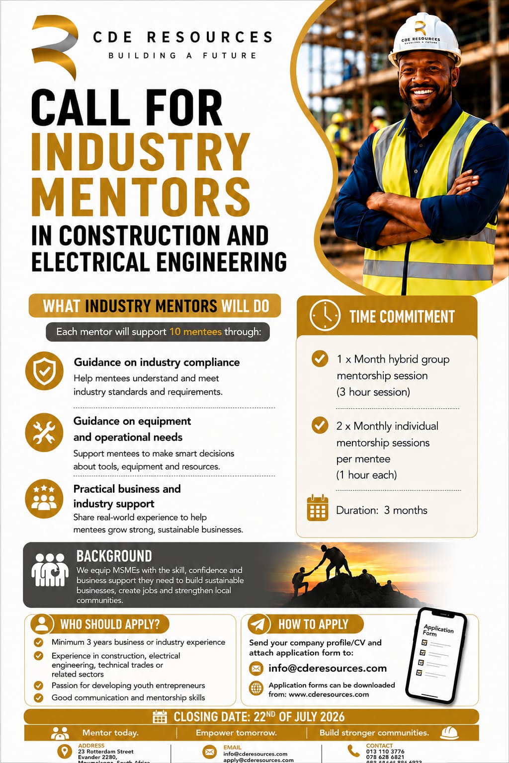 CDE Resources Call for Industry Mentors